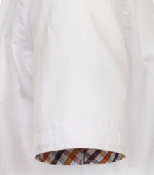 Redmond Kurzarmhemd Comfort Fit 241500999 Weiß/Creme/Hellblau