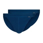 Skiny Slip Herren Tanga Cotton Retro Dunkelblau/Blau/Hellblau