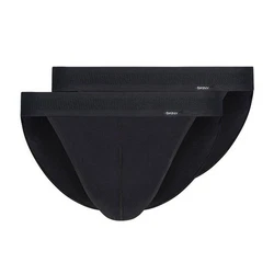 Skiny Slip Herren Tanga Cotton Retro Schwarz