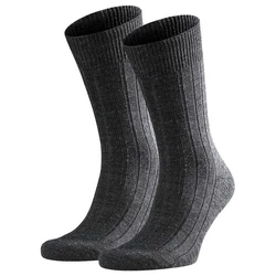 FALKE Kurzsocken 2er Pack - Teppich im Schuh Dunkelgrau/Grau/Schwarz