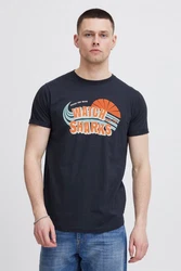 Indicode T-Shirt IDDaniel Orange/Gelb/Dunkelblau/Braun