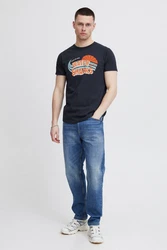 Indicode T-Shirt IDDaniel Orange/Gelb/Dunkelblau/Braun