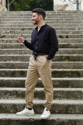 JMIERR Cargohose Chino Hose Herren Freizeithose Khaki/Beige