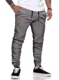 Cargohose Chino Hose Herren Freizeithose Baumwolle Cargohose Herren Jogginghose (cargohose, cargohose) Elastikbund mit Tunnelzug