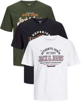 Jack & Jones Plus Print-Shirt Spar-Set 3er-Pack Big Size Shirt Jack & Jones Plus Print-Shirt Spar-Set 3er-Pack Big Size Shirt