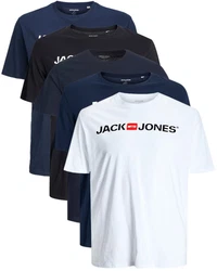 Jack & Jones Print-Shirt Dunkelblau/Schwarz/Blau