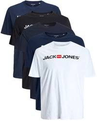 Jack & Jones Print-Shirt Dunkelblau/Schwarz/Blau