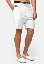 Indicode Chinoshorts Giwgros Weiß/Creme/Gelb/Braun