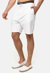 Indicode Chinoshorts Giwgros Weiß/Creme/Gelb/Braun