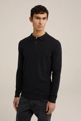 WE Fashion Poloshirt Schwarz/Dunkelblau