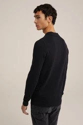 WE Fashion Poloshirt Schwarz/Dunkelblau
