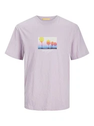 Jack & Jones T-Shirt JORARUBA SMALL PHOTO TEE SS CREW NECK Lila