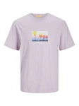 Jack & Jones T-Shirt JORARUBA SMALL PHOTO TEE SS CREW NECK Lila