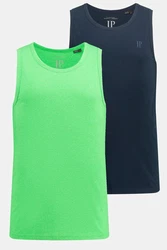 JP1880 T-Shirt Tank Top 2er-Pack (2-tlg) Blau/Türkis/Grün
