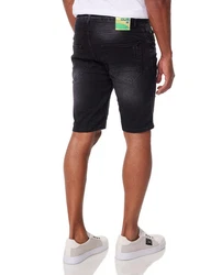 Denim House Caprijeans Herren Jeansshort Denim Bermuda Schwarz