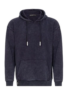 RedBridge Kapuzensweatshirt Pullover Kapuzenpullover Oversize Dunkelblau/Blau