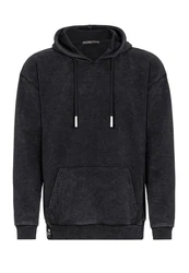 RedBridge Kapuzensweatshirt Pullover Kapuzenpullover Oversize Dunkelblau/Dunkelgrau/Schwarz