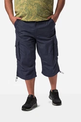 Men Plus 3/4-Cargohose Blau/Dunkelblau