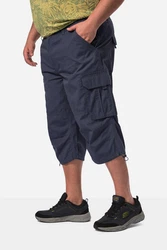 Men Plus 3/4-Cargohose Blau/Dunkelblau