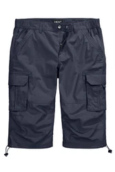 Men Plus 3/4-Cargohose Blau/Dunkelblau