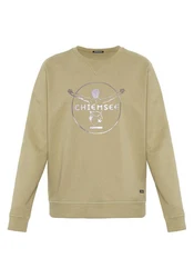 Chiemsee Sweatshirt im Label-Look Khaki/Dunkelgrün/Gelb/Braun