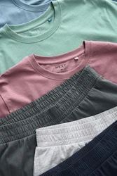 Next Pyjama-Set im 3er-Pack Mischfarben/Lila/Grau