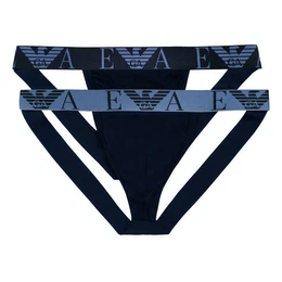 String Jockstraps Stretch Cotton (2-St., 2er Pack) mit umlaufendem Markenlogo am Bund