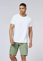 Chiemsee Print-Shirt T-Shirt mit Jumper-Logo Weiß/Hellgrün
