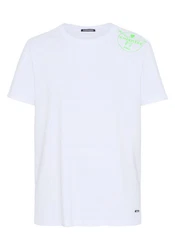 Chiemsee Print-Shirt T-Shirt mit Jumper-Logo Weiß/Hellgrün