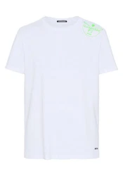 Chiemsee Print-Shirt T-Shirt mit Jumper-Logo Weiß/Hellgrün