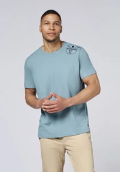 Chiemsee Print-Shirt T-Shirt mit Jumper-Logo Blau/Hellblau/Grau