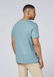 Chiemsee Print-Shirt T-Shirt mit Jumper-Logo Blau/Hellblau/Grau