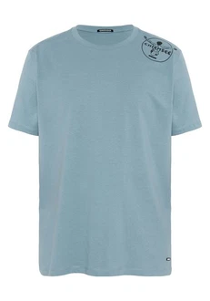 Chiemsee Print-Shirt T-Shirt mit Jumper-Logo Blau/Hellblau/Grau