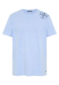 Chiemsee Print-Shirt T-Shirt mit Jumper-Logo Hellblau/Blau