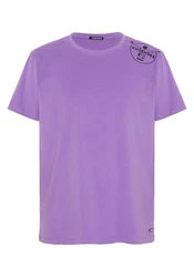 Chiemsee Print-Shirt T-Shirt mit Jumper-Logo Lila/Dunkelblau