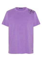 Chiemsee Print-Shirt T-Shirt mit Jumper-Logo Lila/Dunkelblau