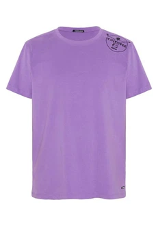 Chiemsee Print-Shirt T-Shirt mit Jumper-Logo Lila/Dunkelblau