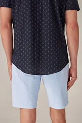 Next Chinoshorts Stretch-Chinoshorts Slim-Fit Hellblau/Blau