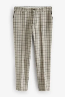 Next Stoffhose Elegante Slim Fit (1-tlg) Khaki/Grün/Beige