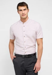Eterna Kurzarmhemd SLIM FIT EASY IRON Lila/Rosa