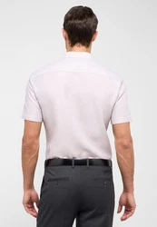 Eterna Kurzarmhemd SLIM FIT EASY IRON Lila/Rosa
