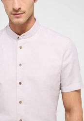 Eterna Kurzarmhemd SLIM FIT EASY IRON Lila/Rosa