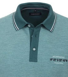 CASAMODA T-Shirt Polo-Shirt uni Blau/Grün/Hellblau/Türkis