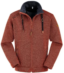 Maul Sport Strickfleecejacke Lichtenau Orange/Braun/Rot/Dunkelrot