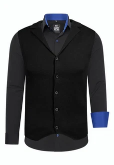 Rusty Neal Langarmhemd und Weste Schwarz/Dunkelblau Rusty Neal Langarmhemd und Weste Schwarz/Dunkelblau