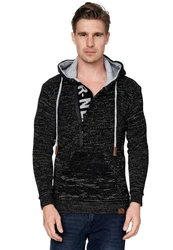 Rusty Neal Kapuzensweatshirt Schwarz/Braun/Hellblau/Dunkelgrau