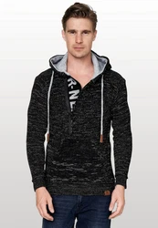 Rusty Neal Kapuzensweatshirt Schwarz/Braun/Hellblau/Dunkelgrau