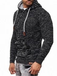 Rusty Neal Kapuzensweatshirt Schwarz/Braun/Hellblau/Dunkelgrau