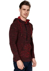 Rusty Neal Kapuzensweatshirt Dunkelrot/Rot/Braun