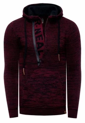 Rusty Neal Kapuzensweatshirt Dunkelrot/Bordeaux